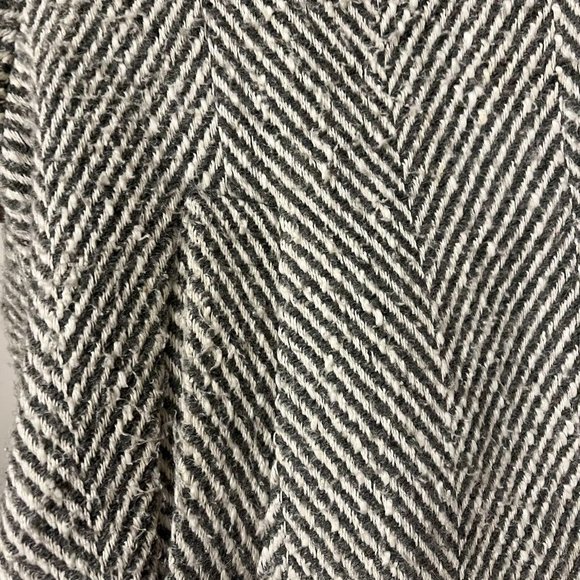 Macy Mccoy Wool White+Gray Stripe Oversize Coat Fits (S-L) - Picture 2 of 6